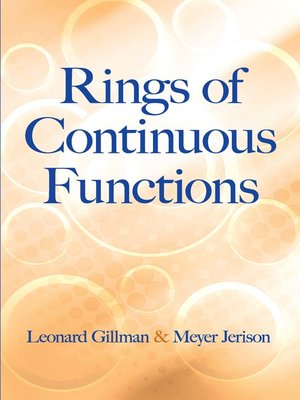 cover image of Rings of Continuous Functions